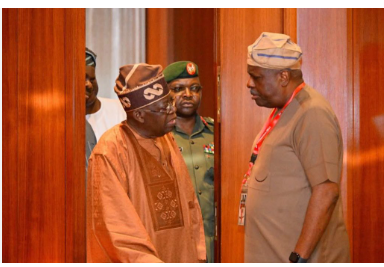 Tinubu Reunites with His 1999 Governor Mates at Aso Rock